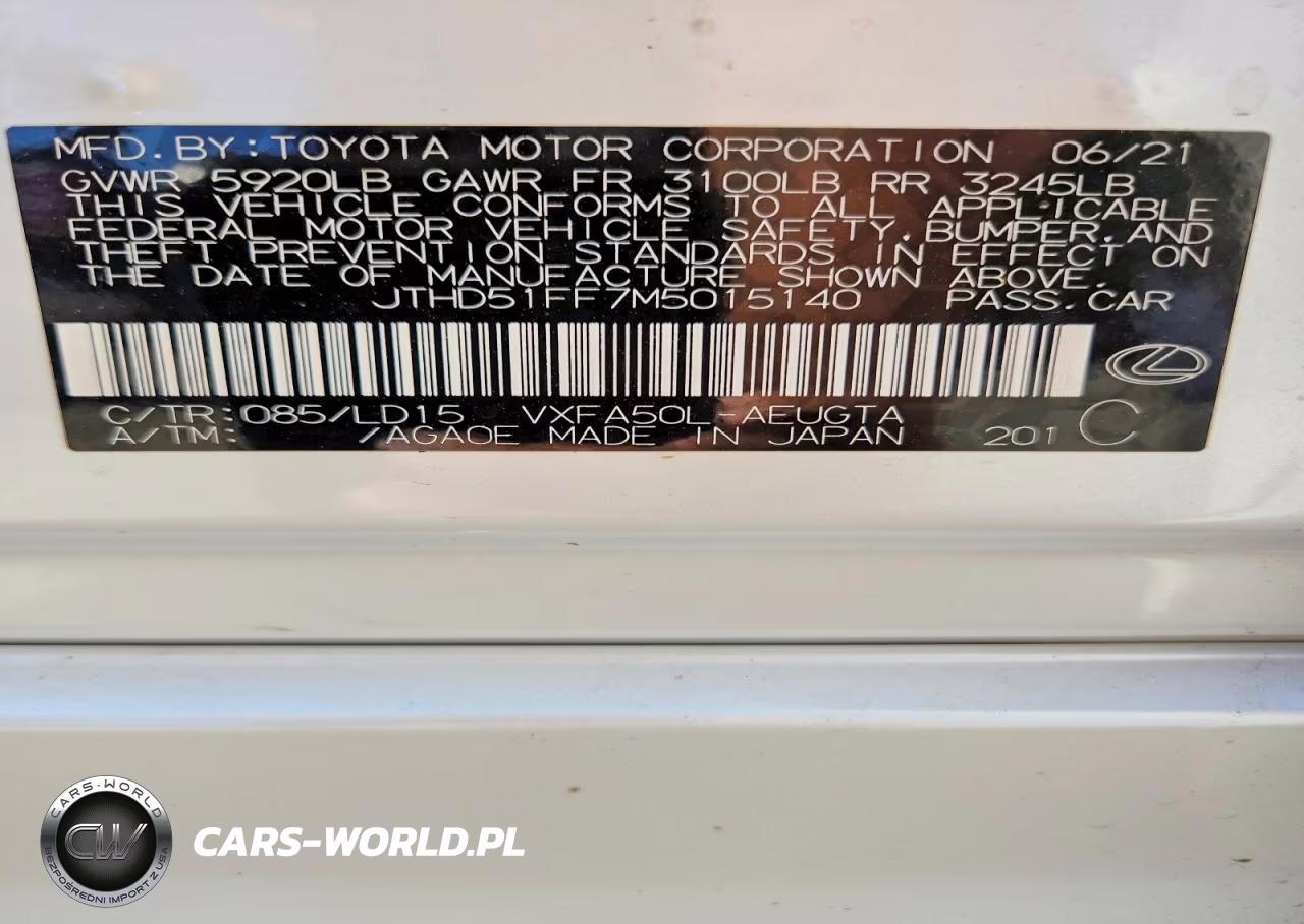 2021 Lexus Ls 500 Base VIN:JTHD51FF7M5015140 - 12