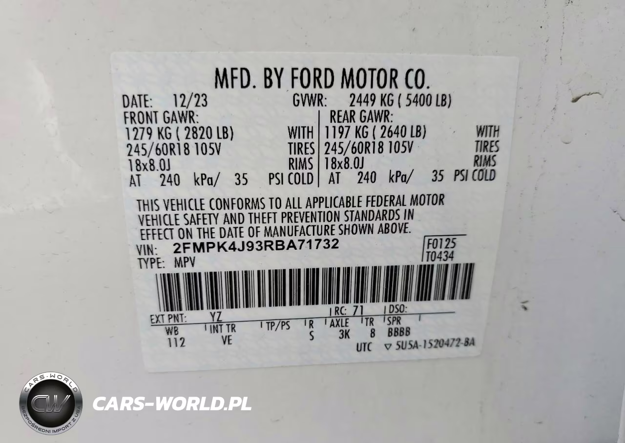 2024 Ford Edge Sel VIN:2FMPK4J93RBA71732 - 13