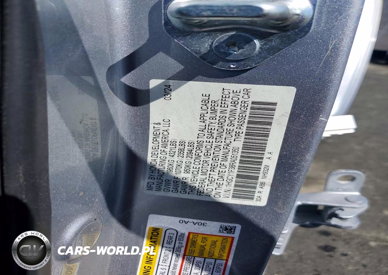 2024 Honda Accord Ex VIN:1HGCY1F38RA051350 - 12