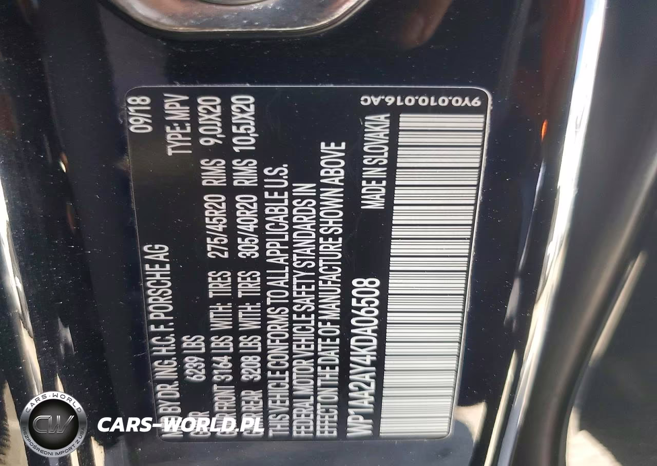 2019 Porsche Cayenne VIN:WP1AA2AY4KDA06508 - 12