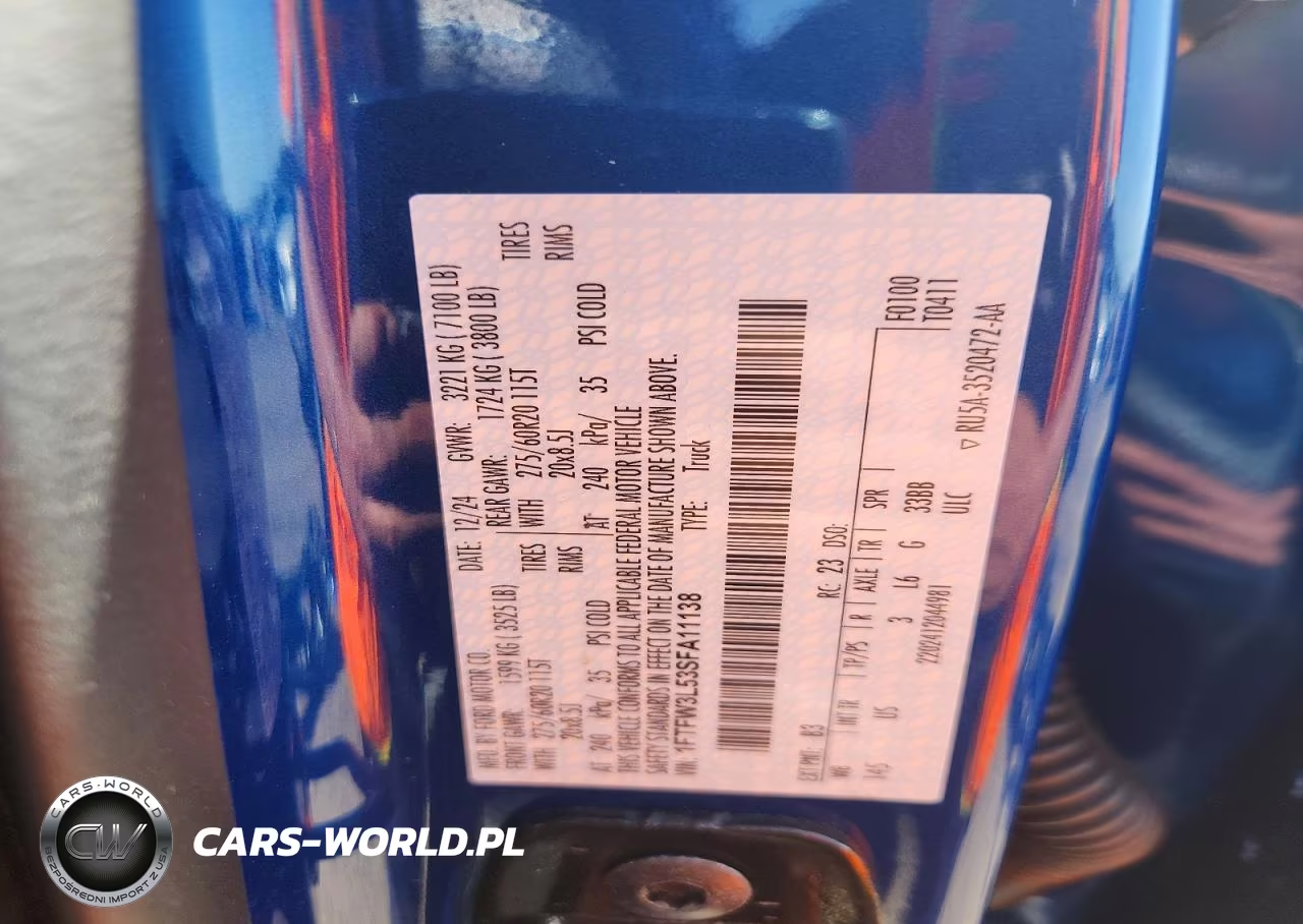 2025 Ford F150 Xlt VIN:1FTFW3L53SFA11138 - 12