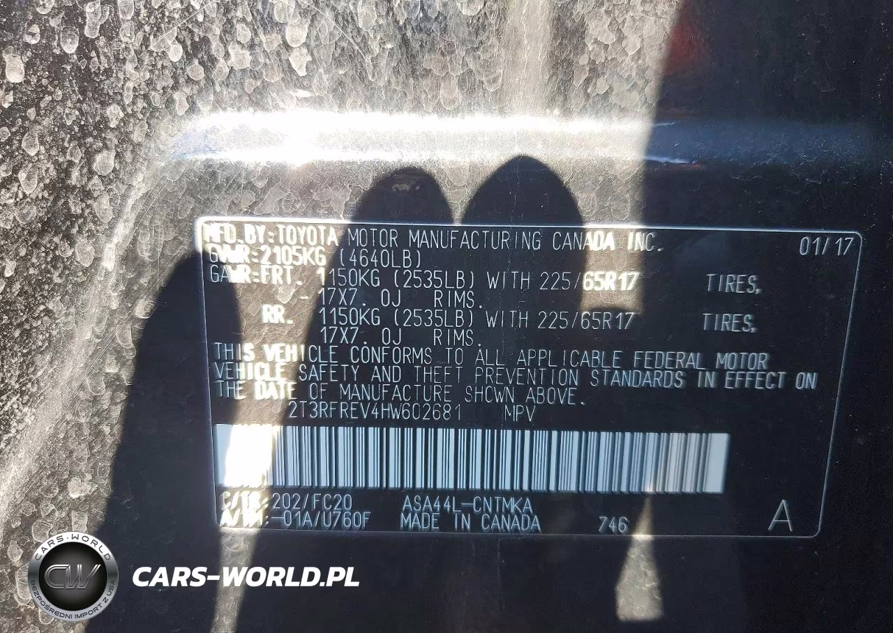 2017 Toyota Rav4 Xle VIN:2T3RFREV4HW602681 - 14