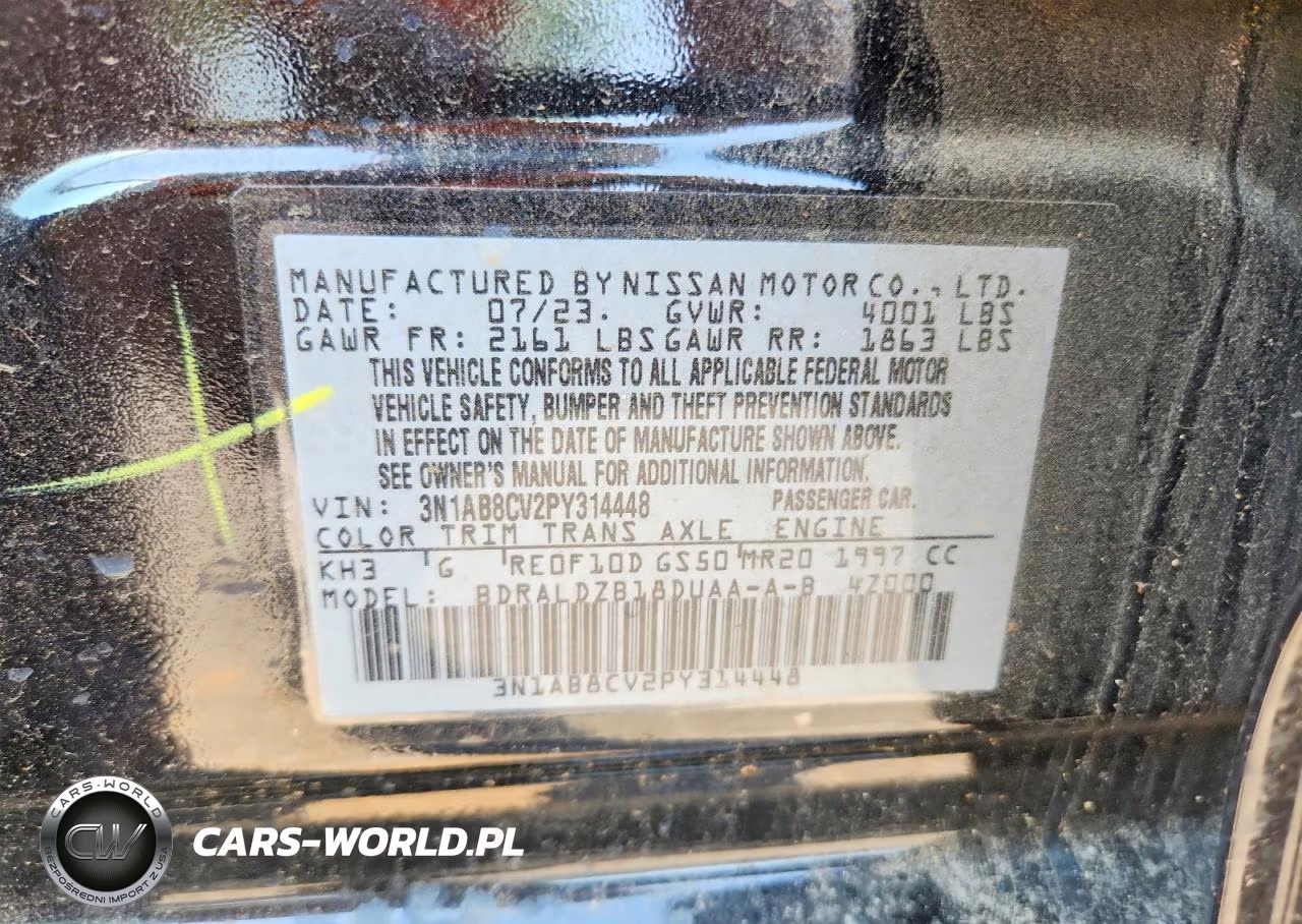 2023 Nissan Sentra Sv VIN:3N1AB8CV2PY314448 - 12