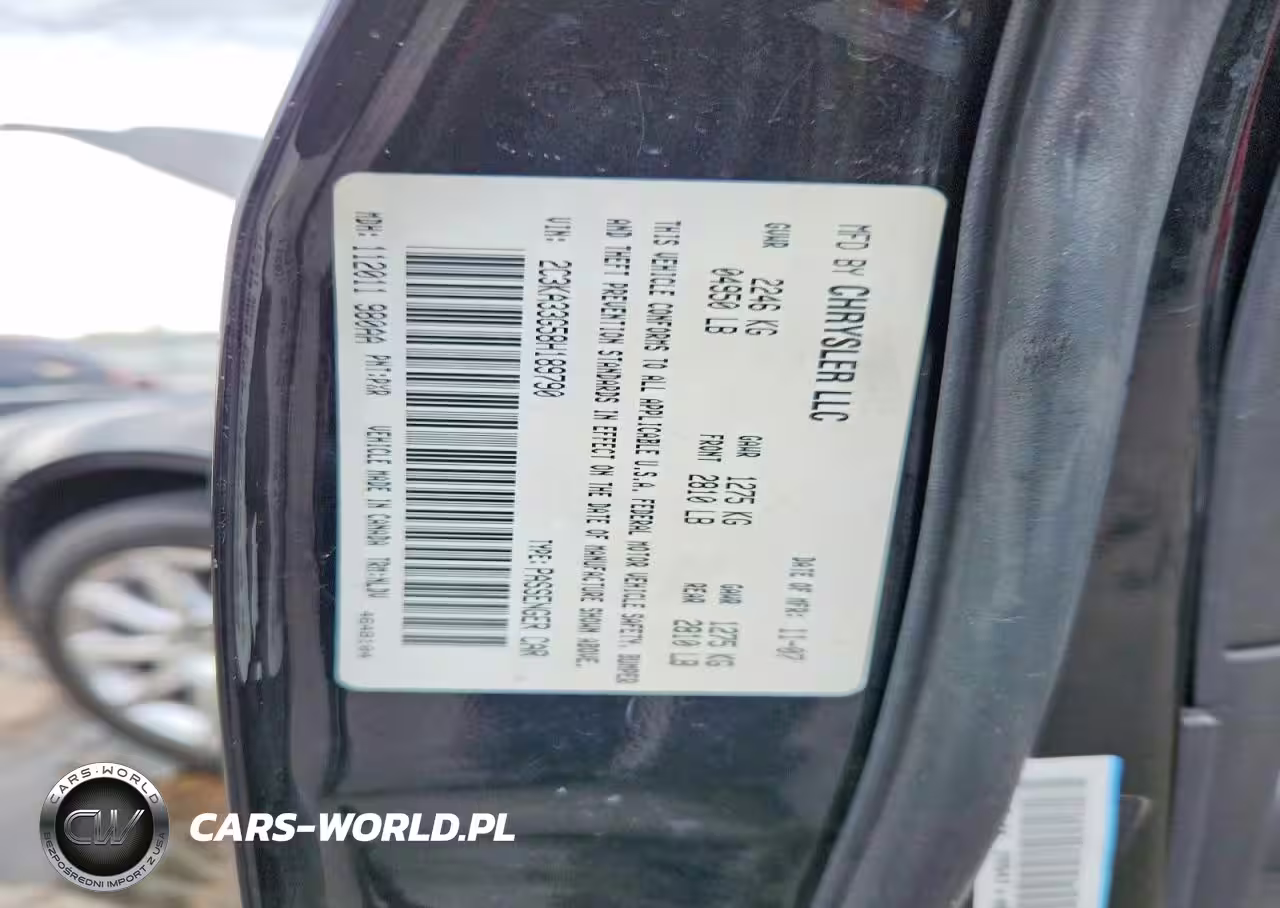 2008 Chrysler 300 Limited VIN:2C3KA33G58H189790 - 12