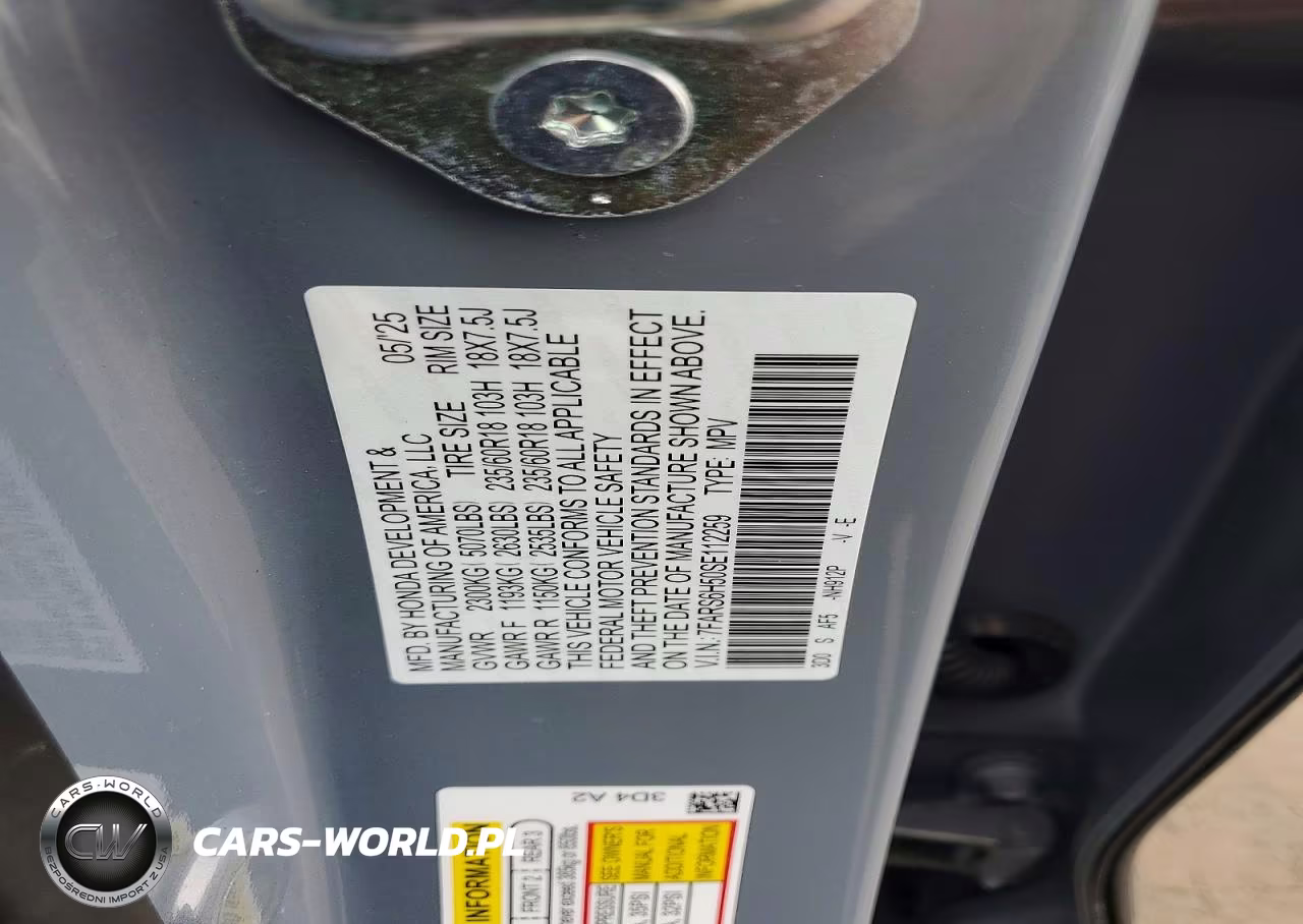 2025 Honda Cr-V Sport VIN:7FARS6H50SE112259 - 14