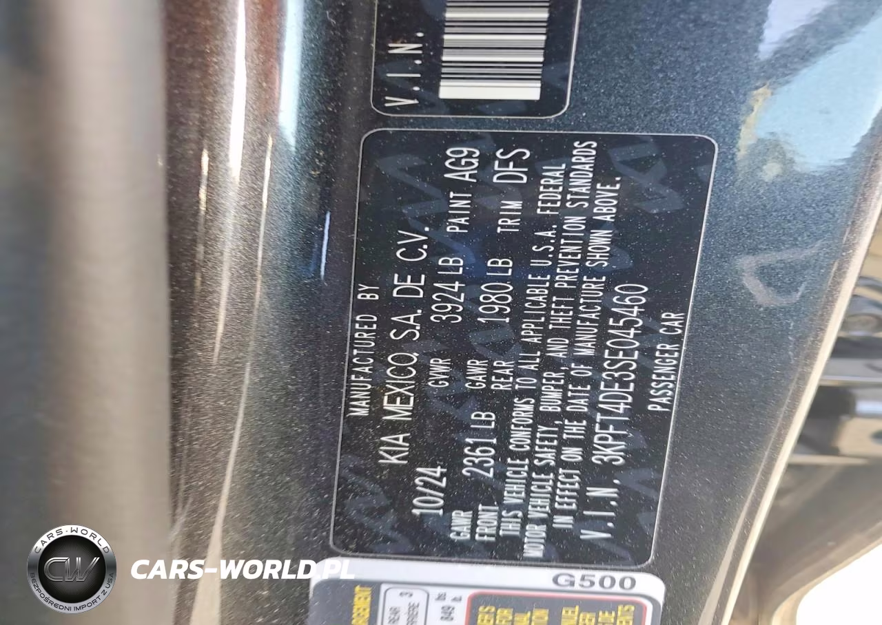 2025 Kia K4 Lxs VIN:3KPFT4DE3SE045460 - 12