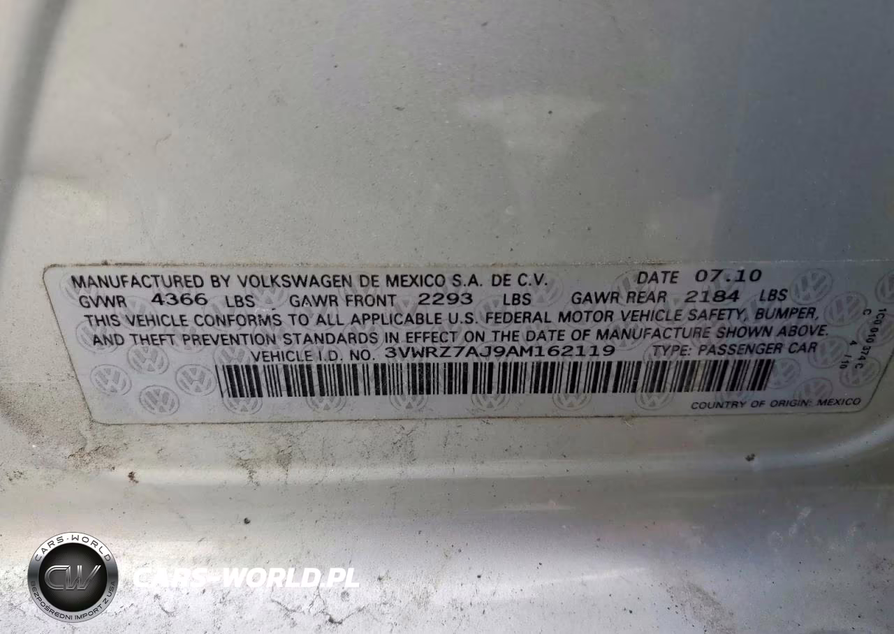 2010 Volkswagen Jetta Se VIN:3VWRZ7AJ9AM162119 - 12