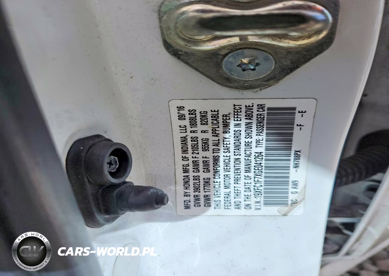 2016 Honda Civic Exl VIN:19XFC1F7XGE041264 - 12