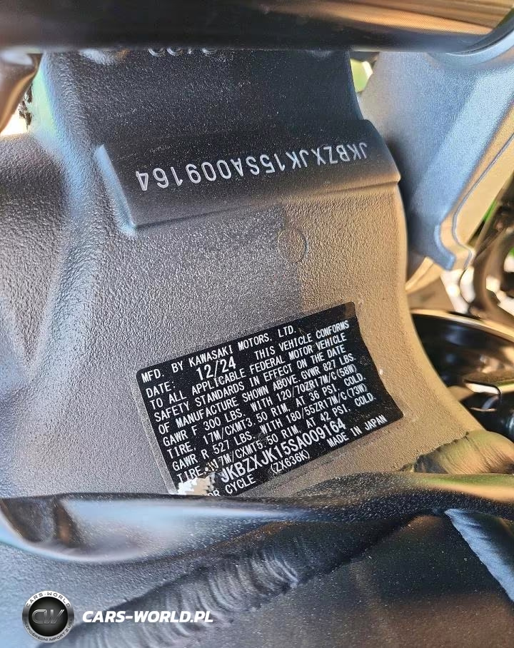 2025 Kawasaki Zx636 K VIN:JKBZXJK15SA009164 - 9