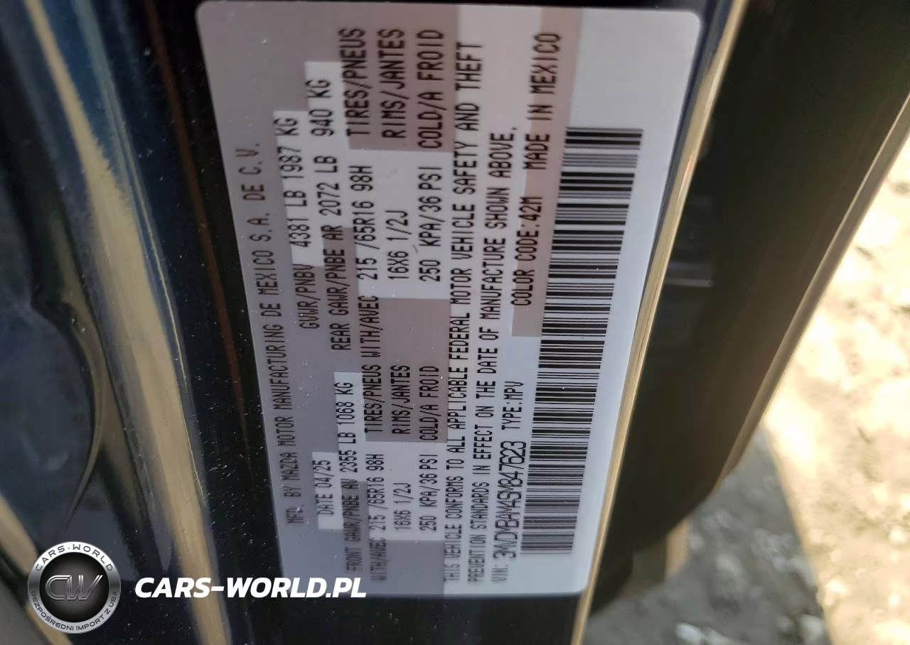 2025 Mazda Cx-30 VIN:3MVDMBAM4SM847623 - 12