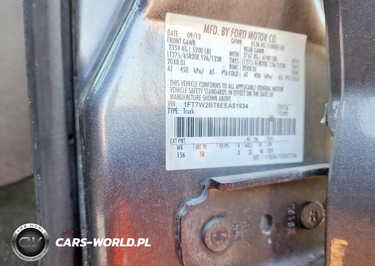 2014 Ford F250 Super Duty VIN:1FT7W2BT6EEA51934 - 13