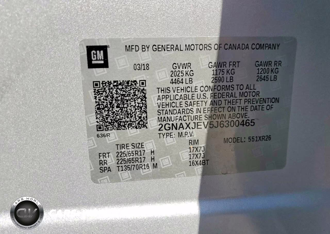2018 Chevrolet Equinox Lt VIN:2GNAXJEV5J6300465 - 13