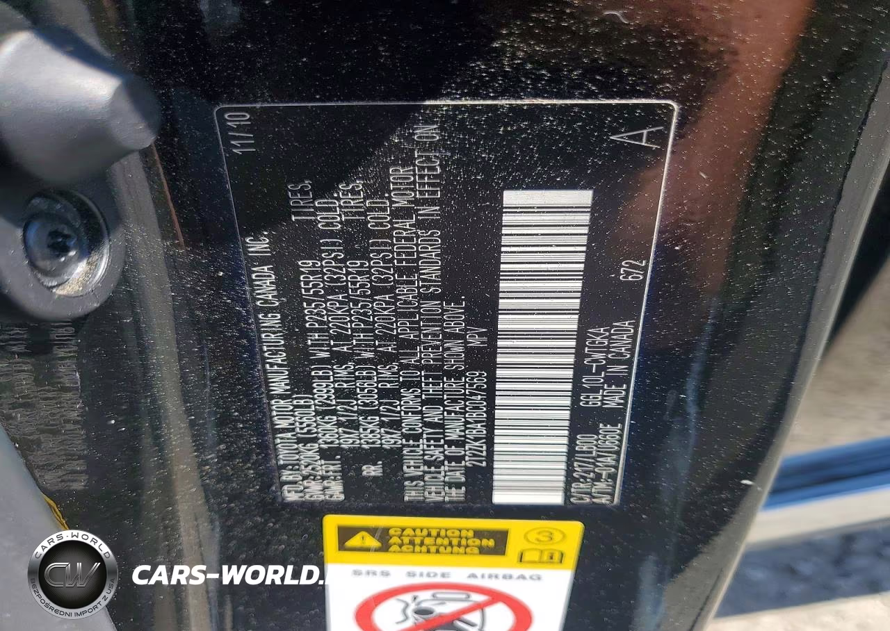 2011 Lexus Rx 350 Base VIN:2T2ZK1BA1BC047569 - 14