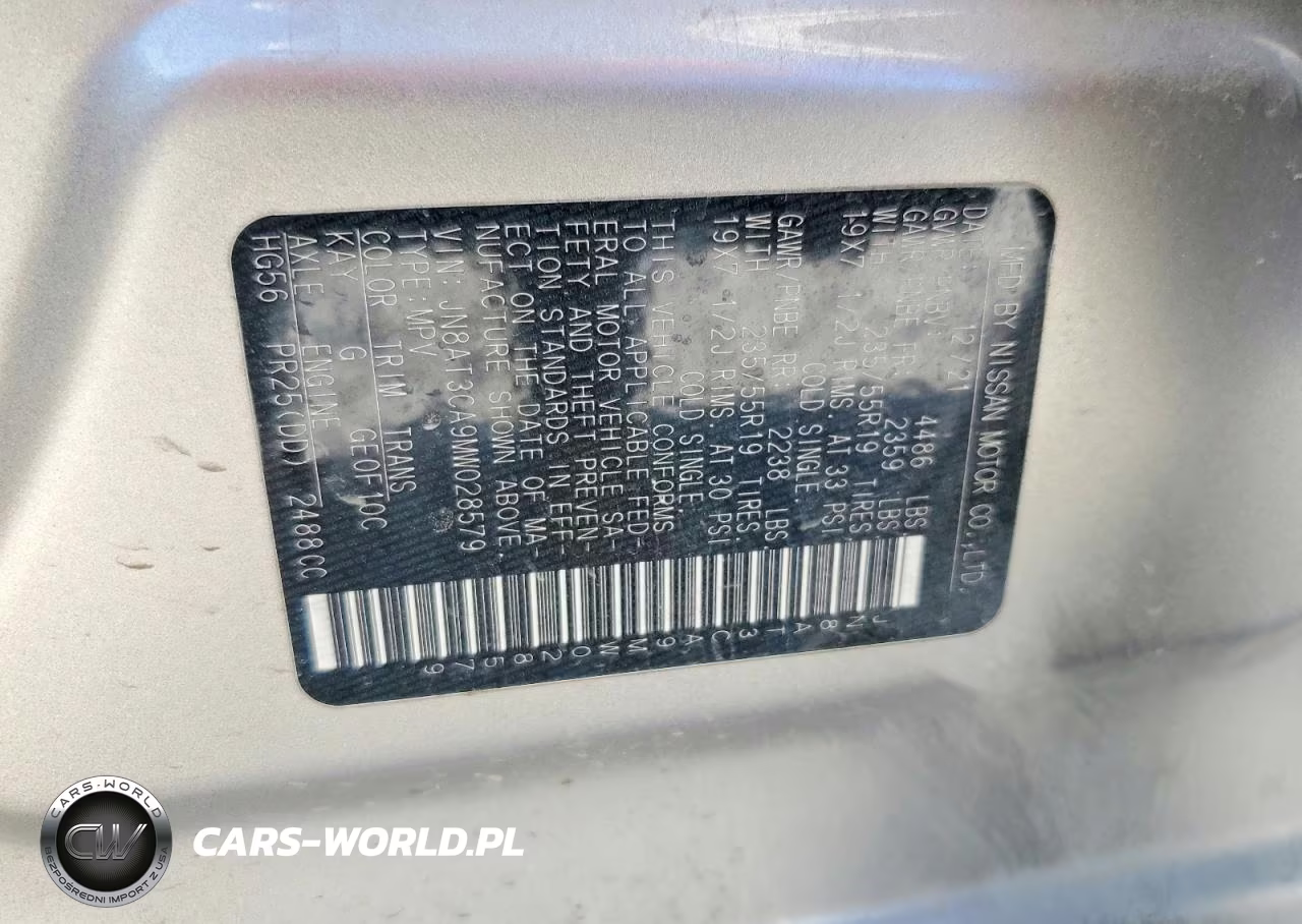2021 Nissan Rogue Sl VIN:JN8AT3CA9MW028579 - 14