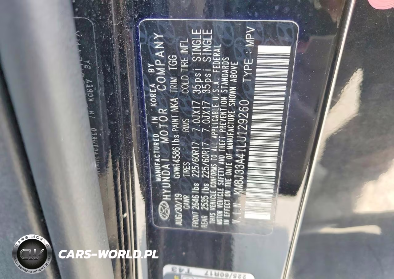 2020 Hyundai Tucson Value VIN:KM8J33A41LU129260 - 13