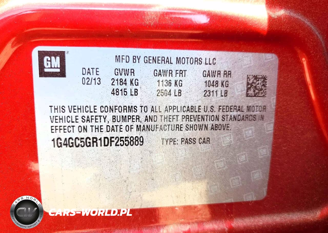 2013 Buick Lacrosse VIN:1G4GC5GR1DF255889 - 13