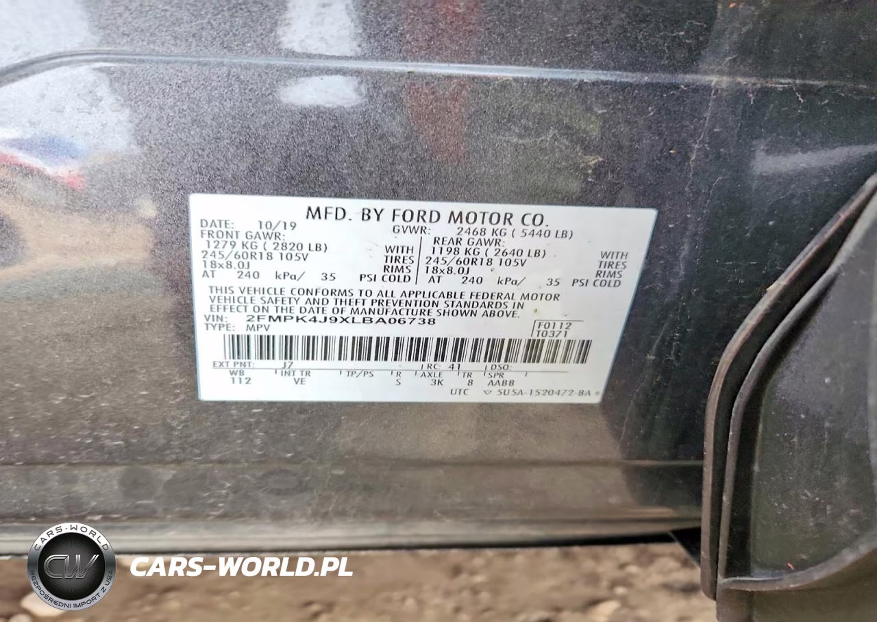 2020 Ford Edge Sel VIN:2FMPK4J9XLBA06738 - 12
