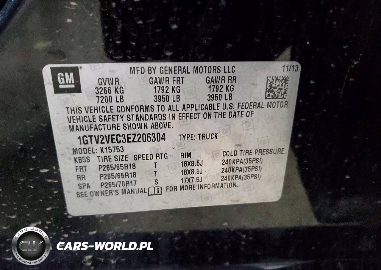 2014 GMC Sierra K1500 Slt VIN:1GTV2VEC3EZ206304 - 13