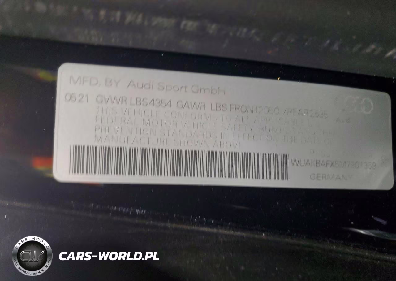 2021 Audi R8 VIN:WUAKBAFX5M7901359 - 13