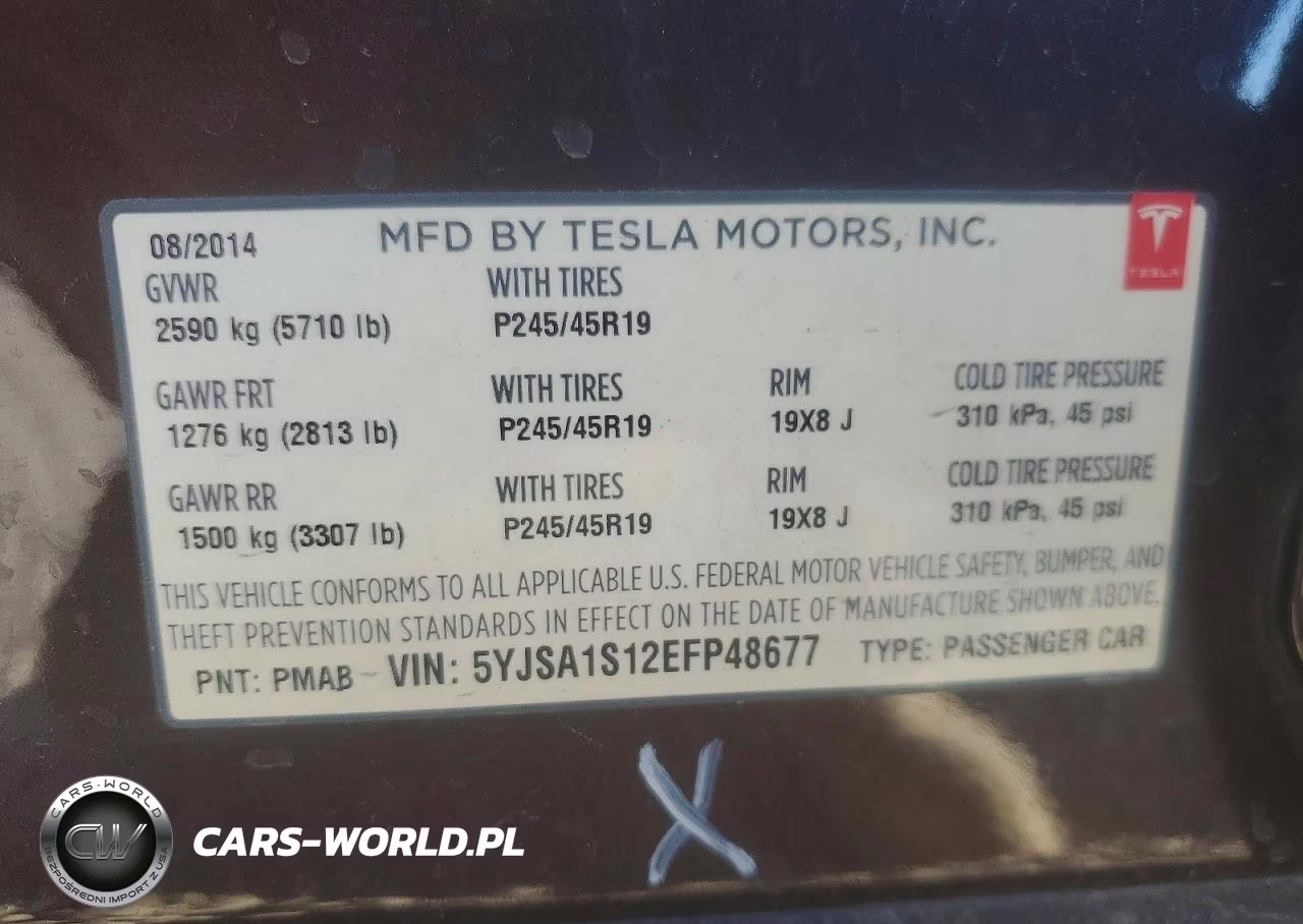 2014 Tesla Model S VIN:5YJSA1S12EFP48677 - 13