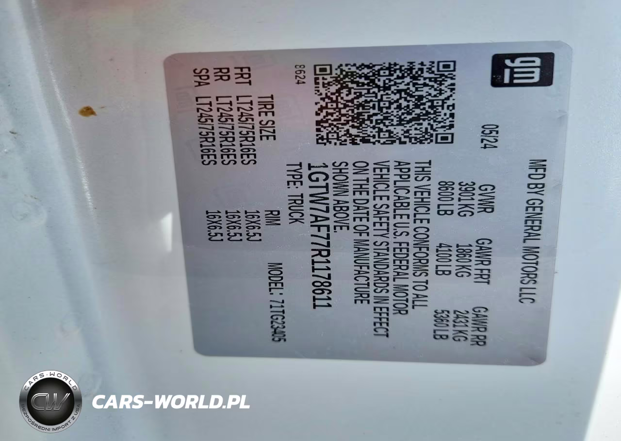 2024 GMC 2500 Cargo Utility - Service Van VIN:1GTW7AF77R1178611 - 12