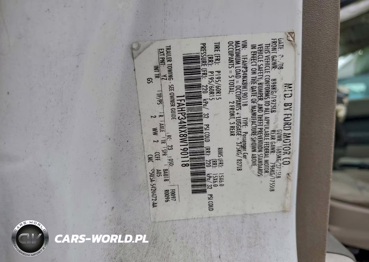 2008 Ford Focus S-Se VIN:1FAHP34NX8W190118 - 13