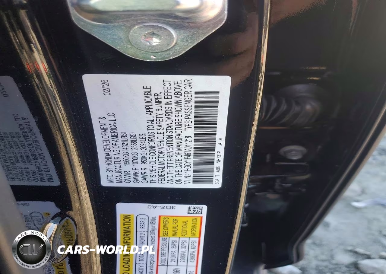 2026 Honda Accord Se VIN:1HGCY1F46TA011218 - 12
