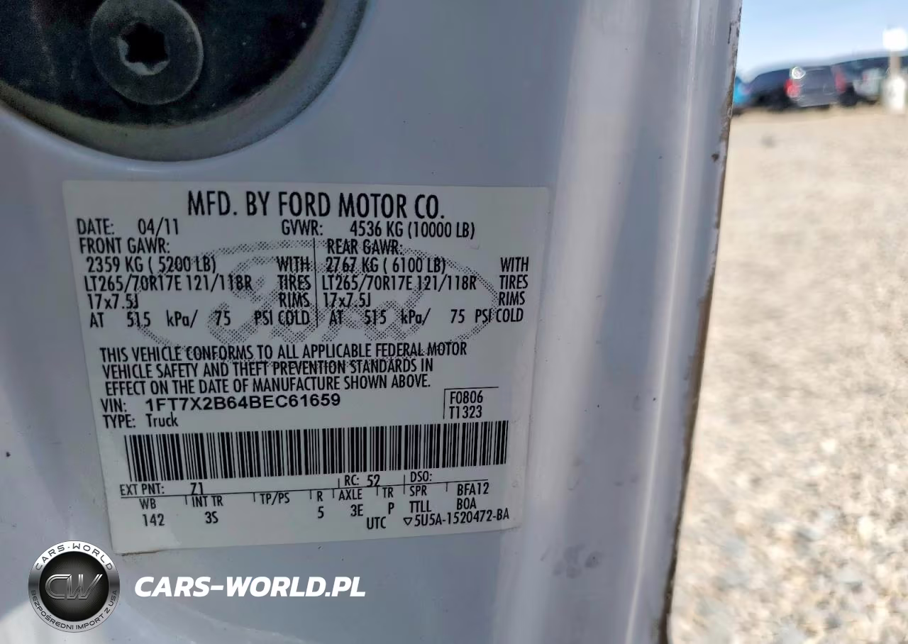 2011 Ford F250 Super Duty VIN:1FT7X2B64BEC61659 - 12