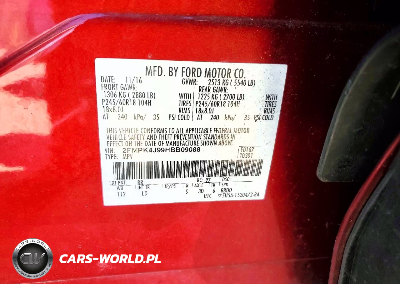2017 Ford Edge Sel VIN:2FMPK4J99HBB09088 - 12