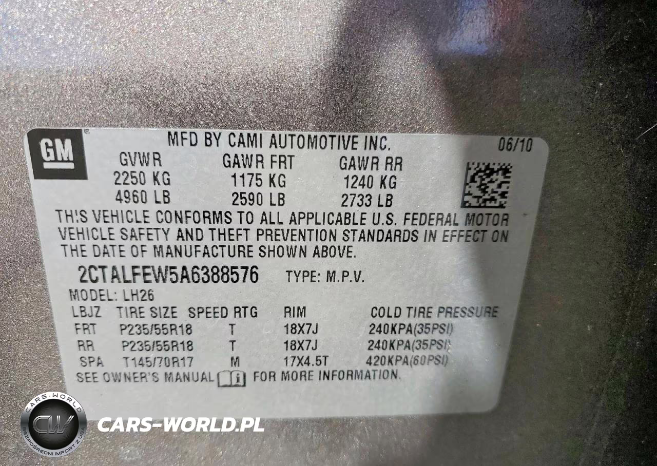 2010 GMC Terrain Slt VIN:2CTALFEW5A6388576 - 13