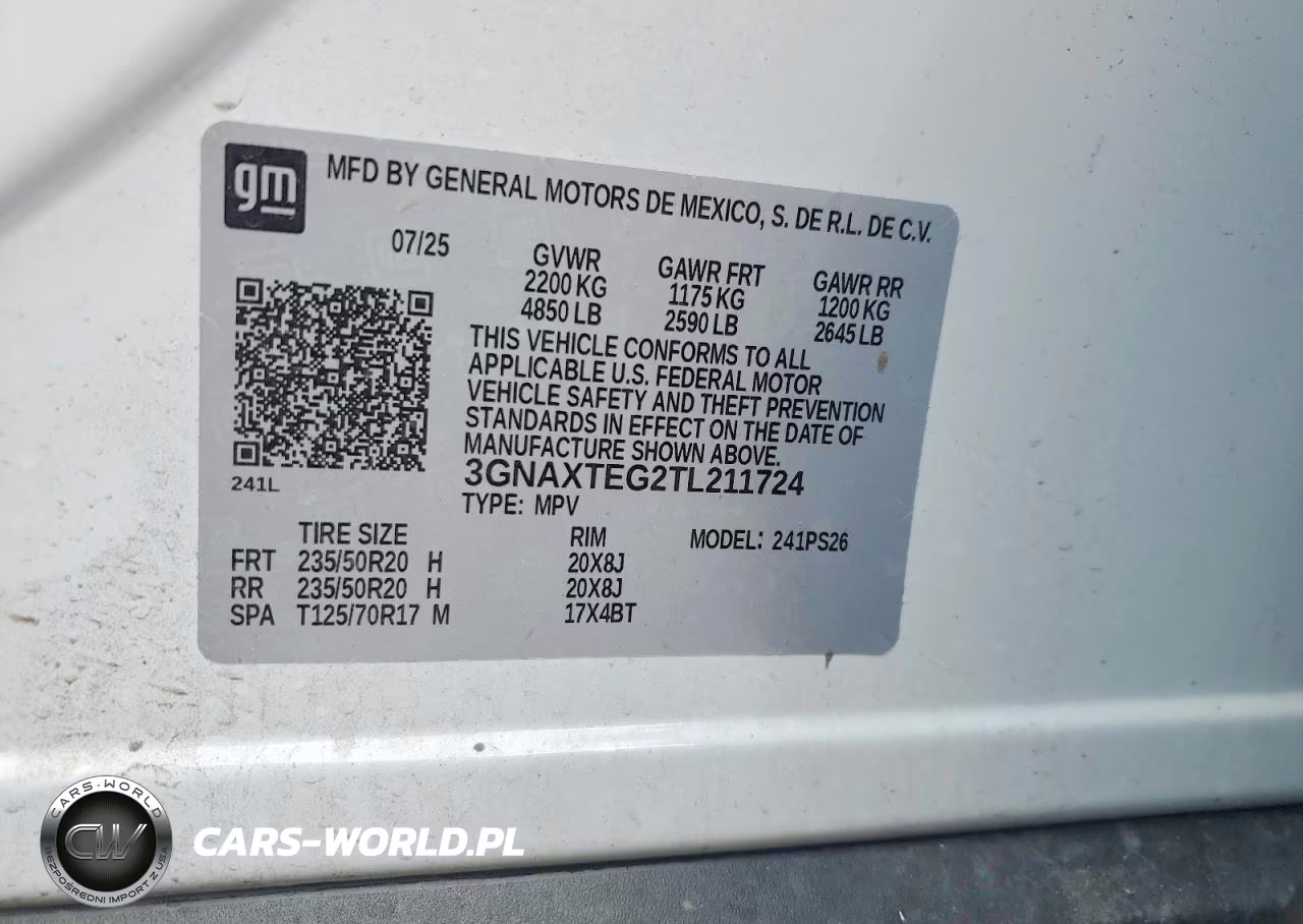 2026 Chevrolet Equinox Rs VIN:3GNAXTEG2TL211724 - 13