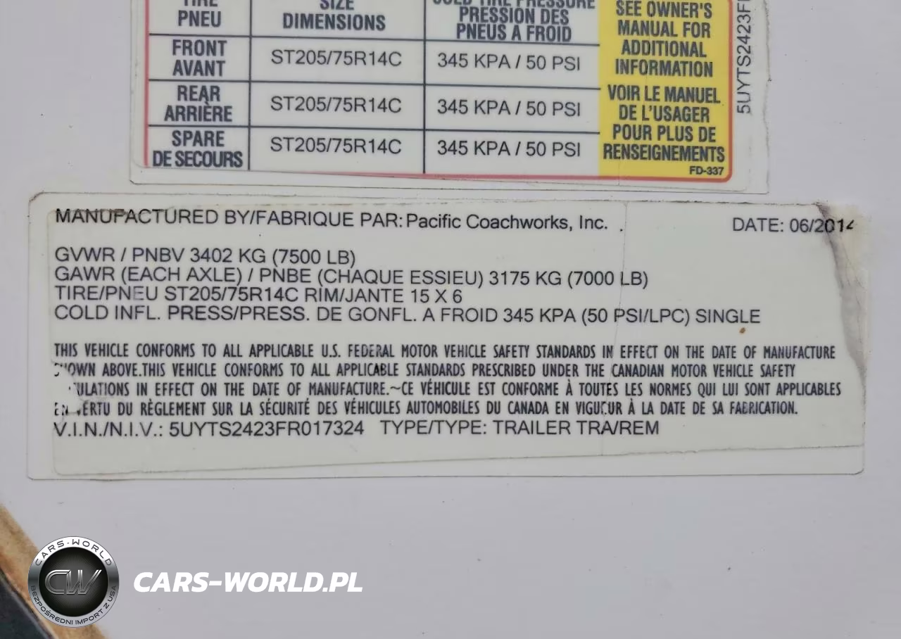 2015 Pacific Power Tango 20Ul VIN:5UYTS2423FR017324 - 10