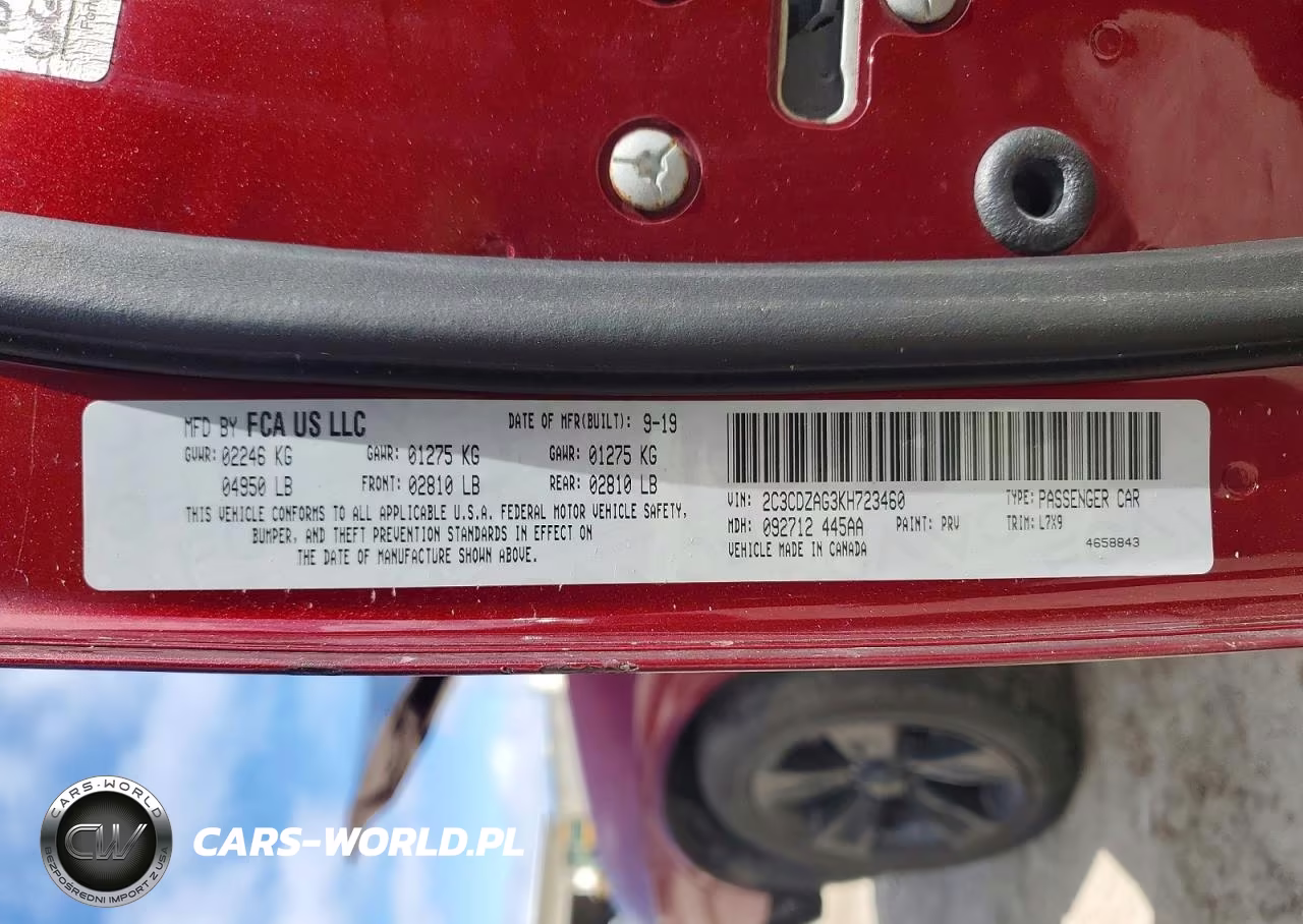 2019 Dodge Challenger Sxt VIN:2C3CDZAG3KH723460 - 13