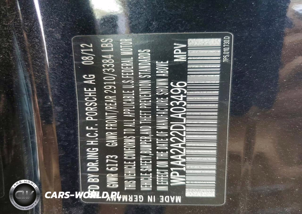 2013 Porsche Cayenne VIN:WP1AA2A22DLA03496 - 13