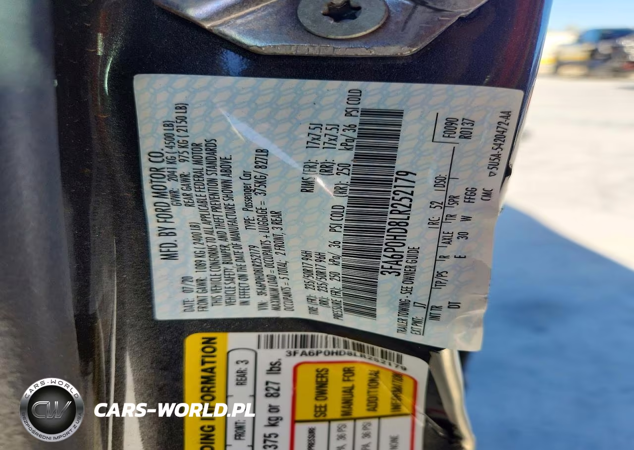 2020 Ford Fusion Se VIN:3FA6P0HD8LR252179 - 12