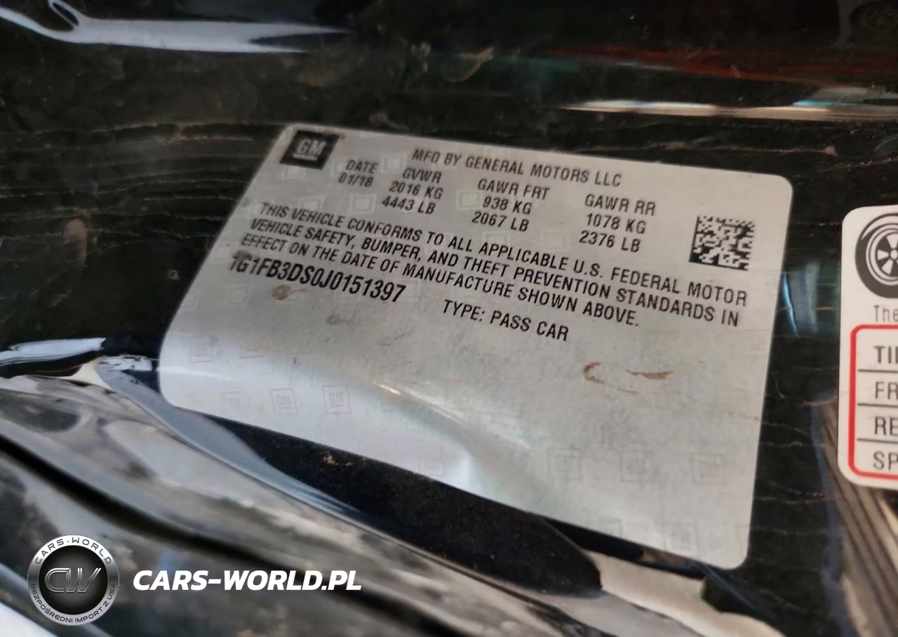 2018 Chevrolet Camaro Lt VIN:1G1FB3DS0J0151397 - 13