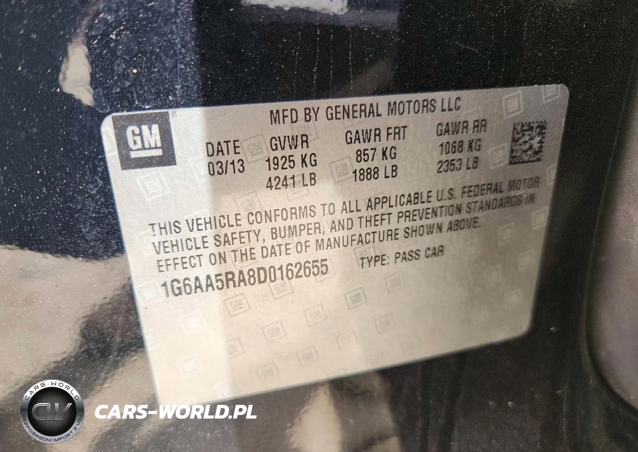 2013 Cadillac Ats VIN:1G6AA5RA8D0162655 - 12