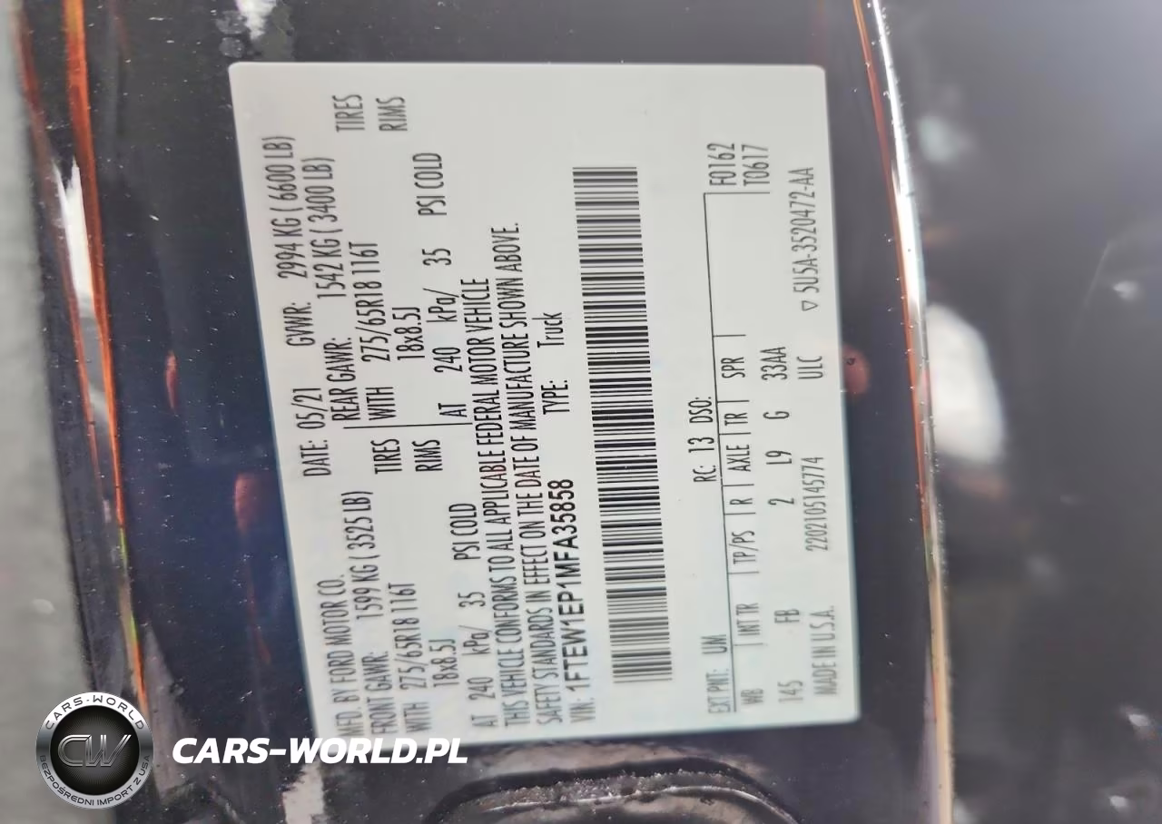 2021 Ford F150 Supercrew VIN:1FTEW1EP1MFA35858 - 13