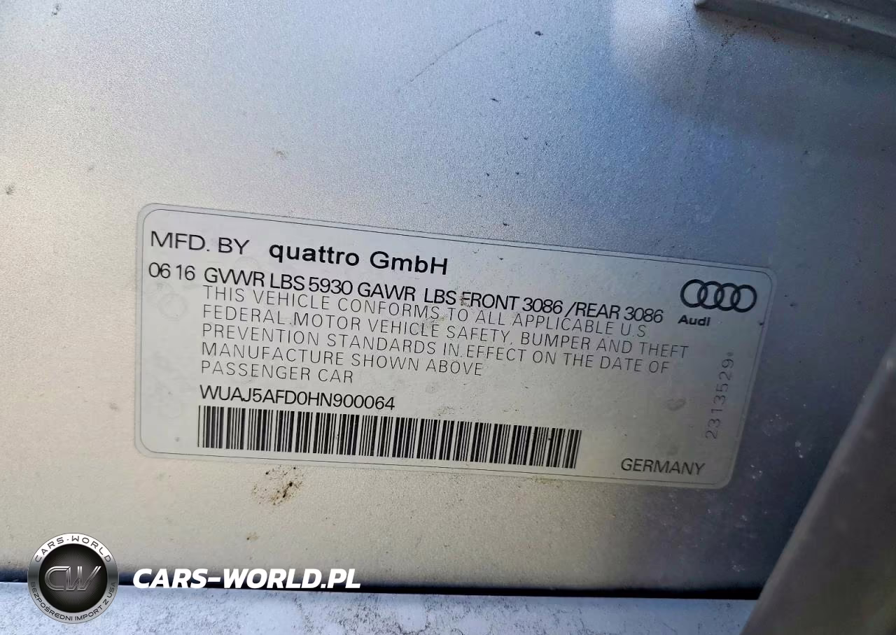 2017 Audi S8 Plus Quattro VIN:WUAJ5AFD0HN900064 - 12