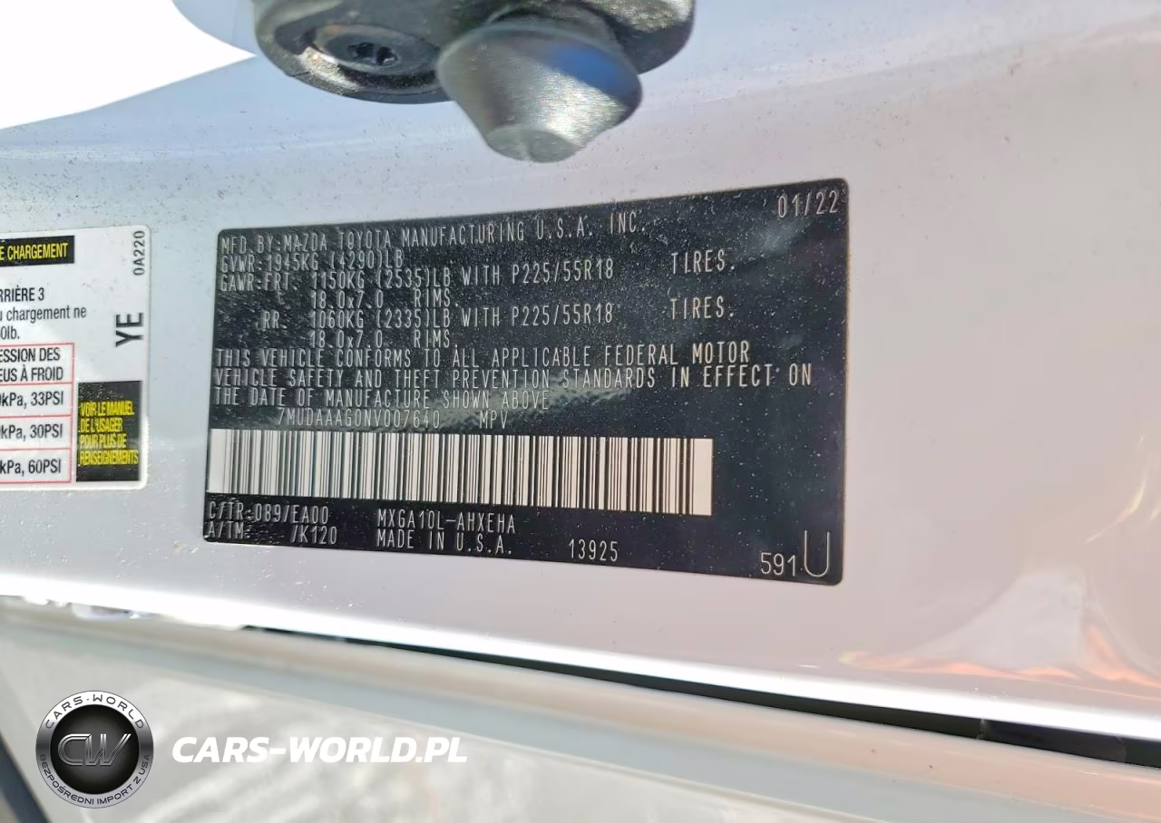 2022 Toyota Corolla Cross Xle VIN:7MUDAAAG0NV007640 - 12