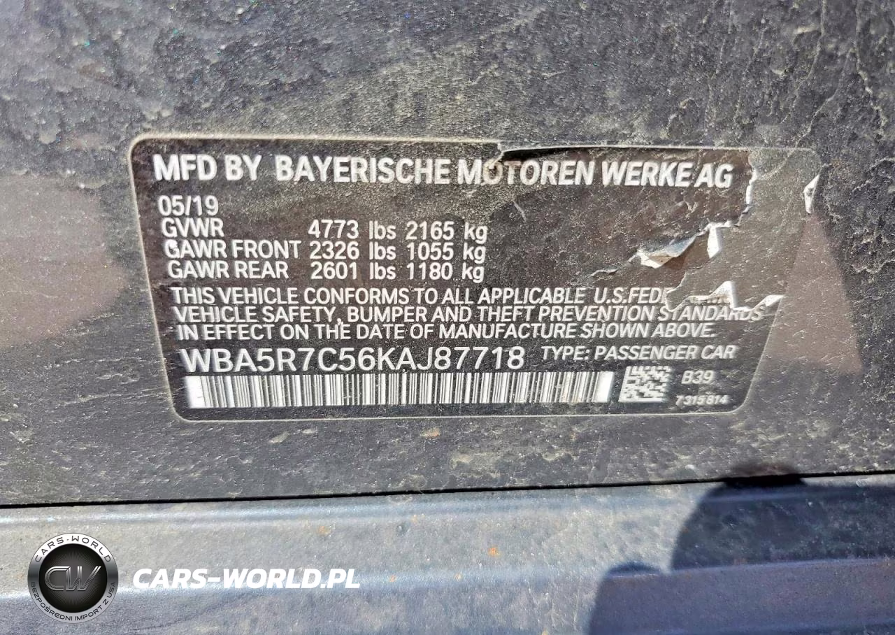 2019 BMW 330Xi VIN:WBA5R7C56KAJ87718 - 12