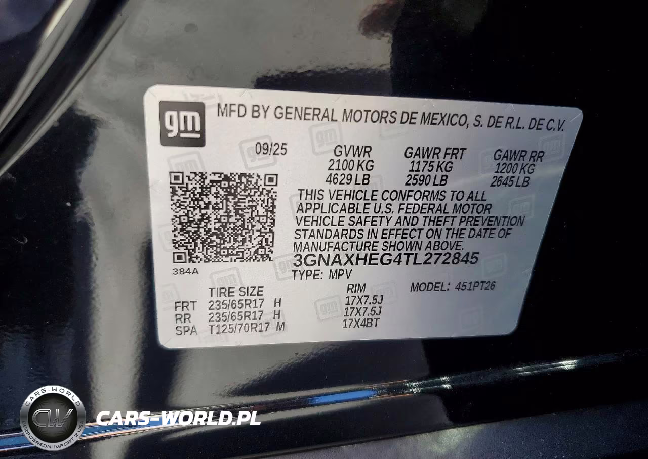 2026 Chevrolet Equinox Lt VIN:3GNAXHEG4TL272845 - 12