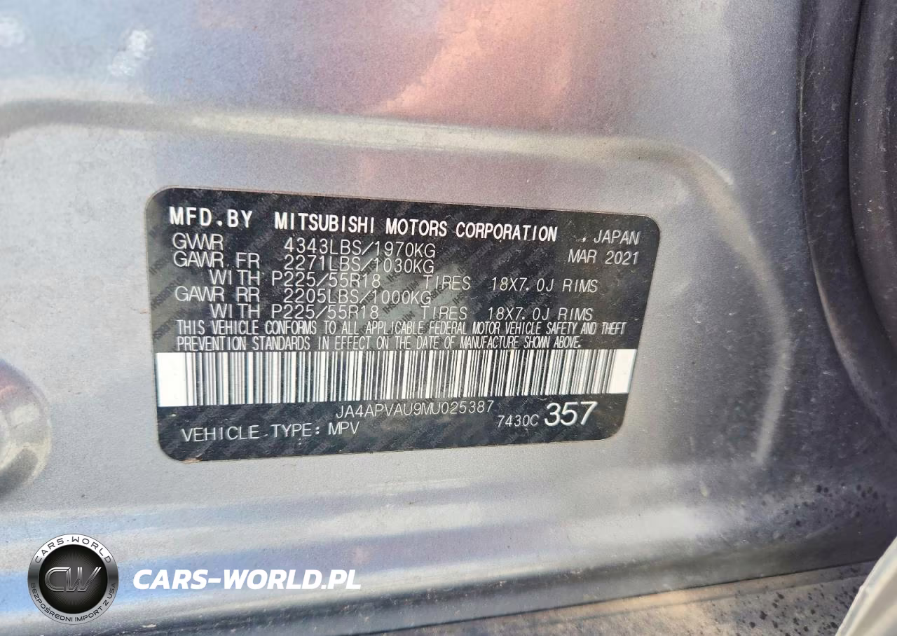 2021 Mitsubishi Outlander Sport Se VIN:JA4APVAU9MU025387 - 13