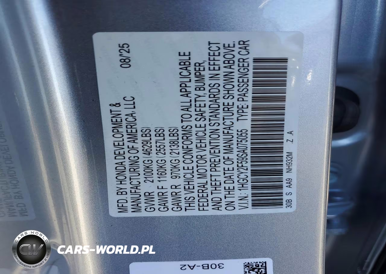 2025 Honda Accord Hybrid Sport VIN:1HGCY2F59SA075055 - 12
