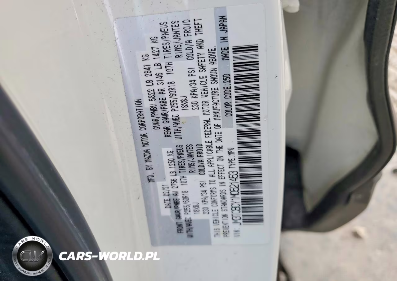 2021 Mazda Cx-9 Touring VIN:JM3TCBCY1M0521453 - 13