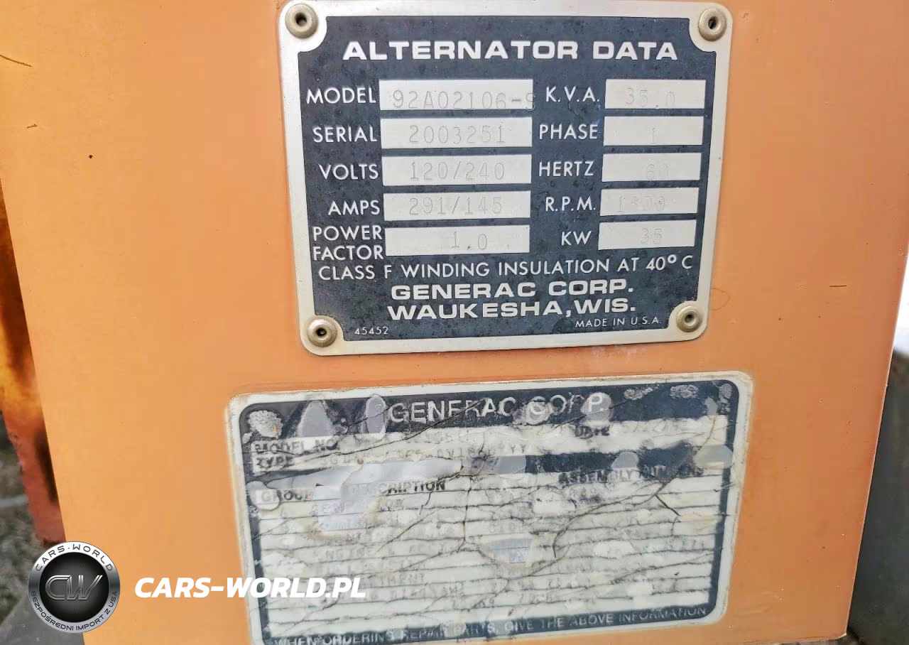 1998 Generac 92A02106-9 Generator VIN:2003251 - 10