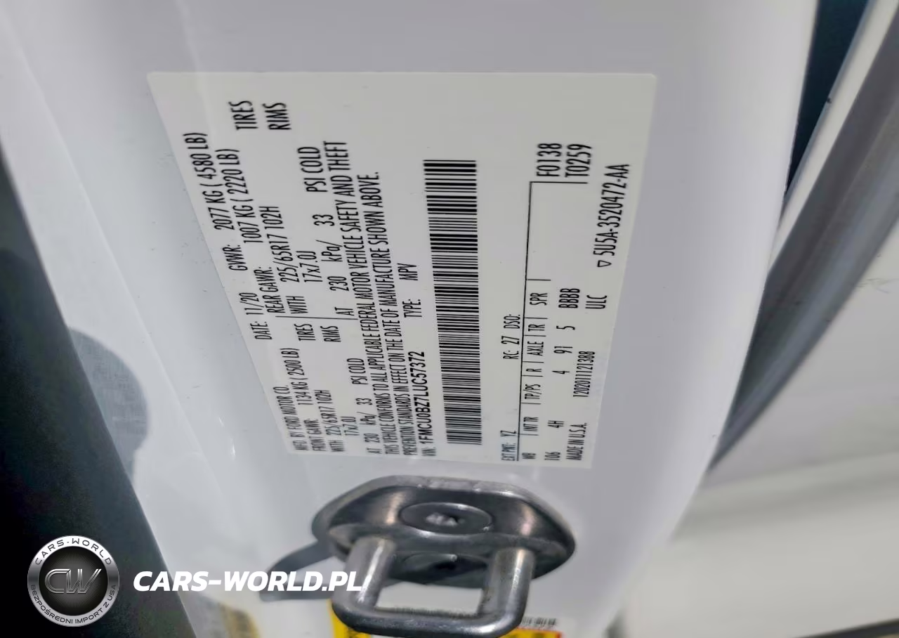2020 Ford Escape Se Sport VIN:1FMCU0BZ7LUC57372 - 12