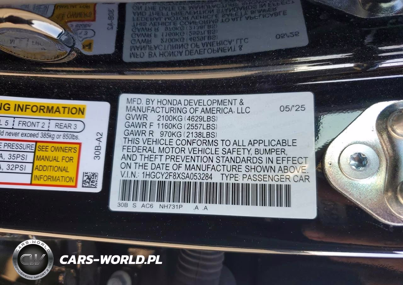 2025 Honda Accord Touring Hybrid VIN:1HGCY2F8XSA053284 - 13