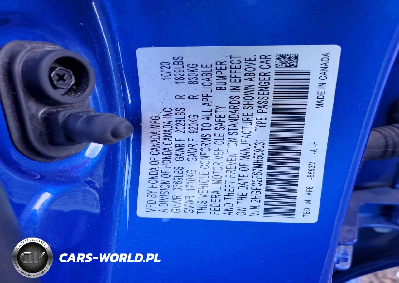2021 Honda Civic Lx VIN:2HGFC2F67MH509031 - 12