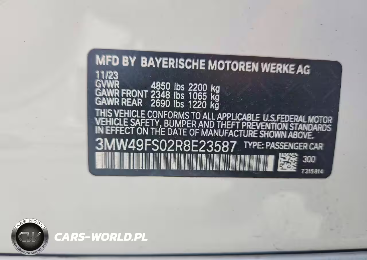 2024 BMW Motorrad M340I VIN:3MW49FS02R8E23587 - 13